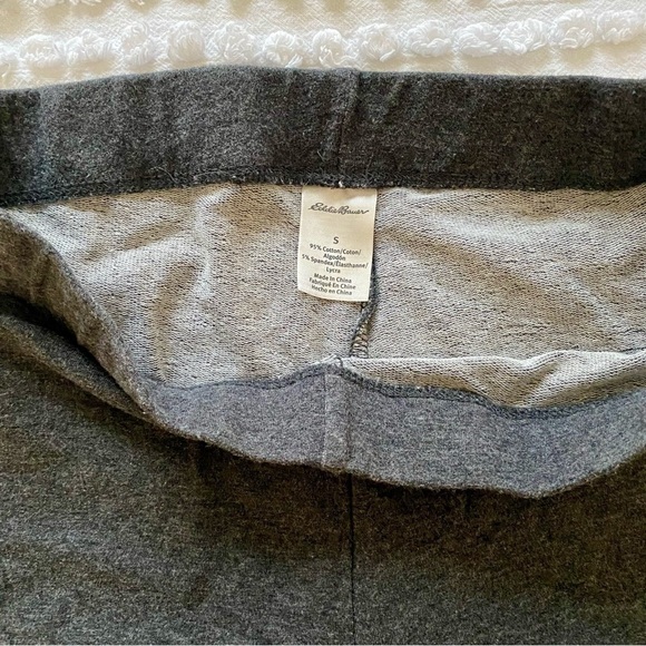 Eddie Bauer Women’s Charcoal Dark Grey Heavyweight Cotton Stretch Leggings SZ S - Picture 5 of 5
